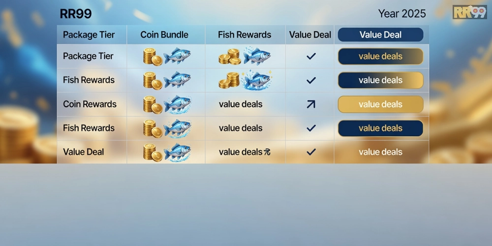 Bảng giá chi tiết các gói nạp tiền cho game bắn cá online RR99 năm 2025 với ưu đãi hấp dẫn