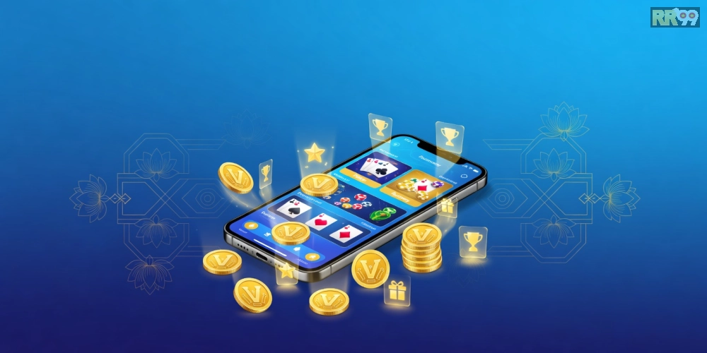 Khái niệm game bài đổi thưởng online rr99 được minh họa qua giao diện nền tảng hiện đại
