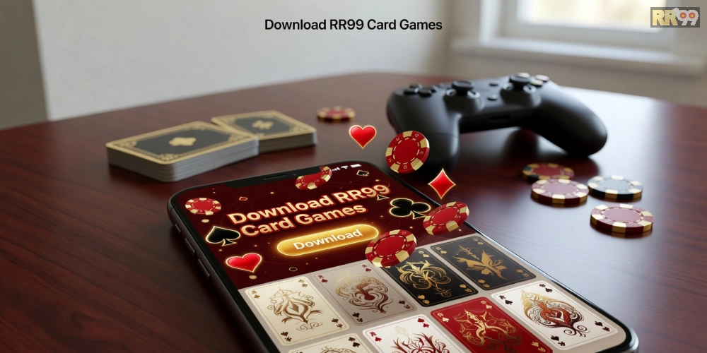 Hình minh họa khái niệm tải game bài rr99 với giao diện ứng dụng hiện đại