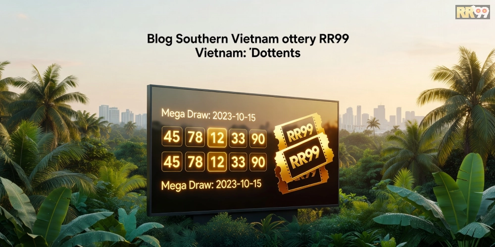 Minh họa khái niệm xổ số miền Nam trên nền tảng rr99 với giao diện hiện đại