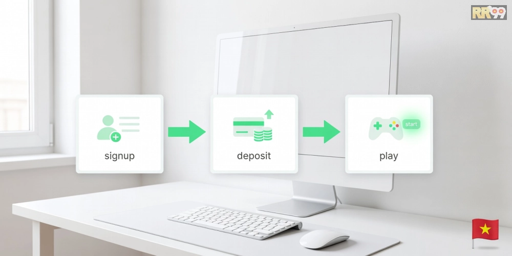 Hướng dẫn từng bước đăng ký và sử dụng game khuyến mãi rr99
