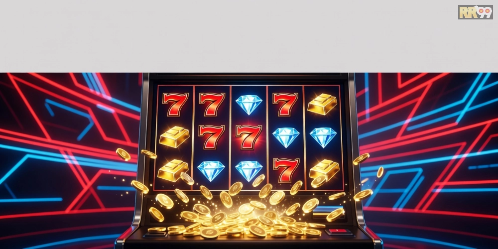 Minh họa khái niệm nổ hũ đổi thưởng rr99 với hình ảnh slot game hấp dẫn