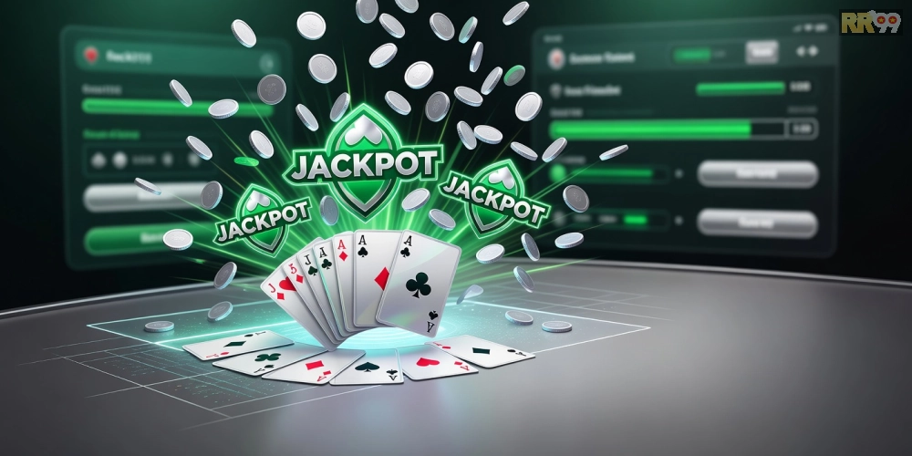 Hình ảnh minh họa trò chơi Phỏm Jackpot trên nền tảng rr99 với phần thưởng lớn