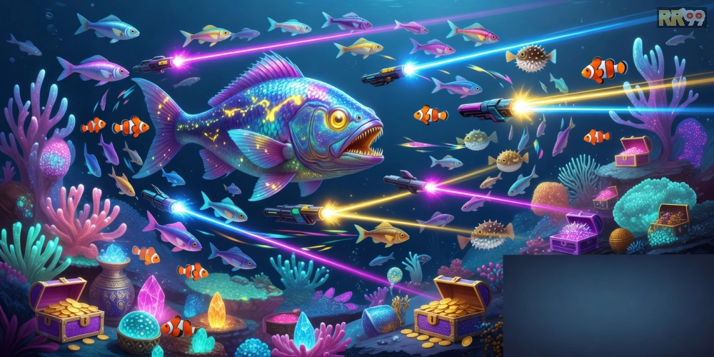 Giao diện Rikvip với các loài cá boss khổng lồ và hiệu ứng bắn súng đặc sắc