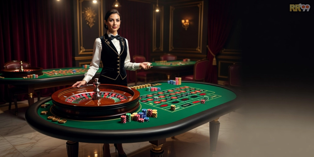 Trải nghiệm dealer xinh đẹp tại bàn roulette live casino rr99